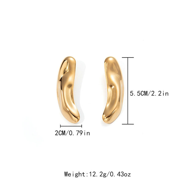 Wholesale Stainless Steel Gold Plated Personality Long Earrings With Letters Numbers Text Joker Jewelry