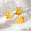 Wholesale Stainless Steel Gold Plated Waterproof Flower Opening Ring In Ins Style
