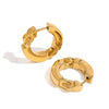 Wholesale Stainless Steel Golden Circle Earrings With Geometric Style And Electroplating Treatment