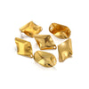 Wholesale Stainless Steel Goldplated Concave Oval Diamond Exaggerated Geometric Earrings Accessories