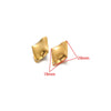 Wholesale Stainless Steel Goldplated Concave Oval Diamond Exaggerated Geometric Earrings Accessories