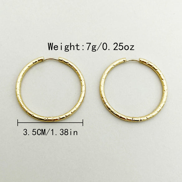 Wholesale Stainless Steel Goldplated Cshaped Geometric French Retro Earrings