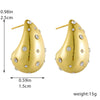 Wholesale Stainless Steel Goldplated Dropshaped Diamondencrusted Earrings For Women Fashion Accessories