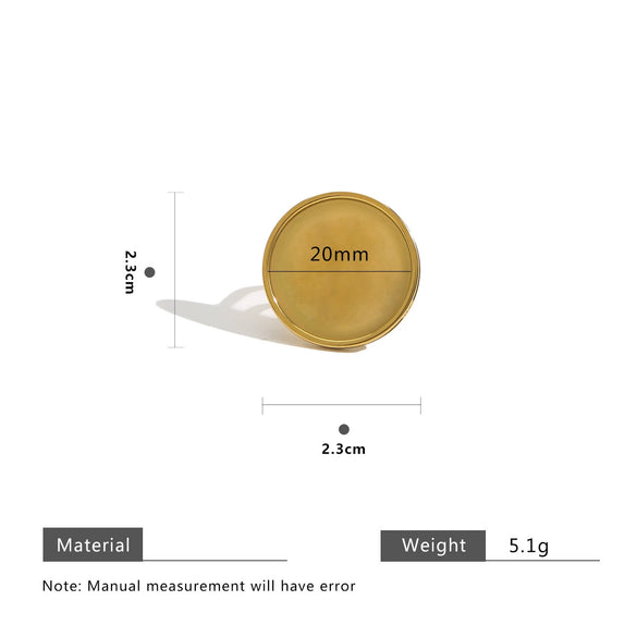 Wholesale Stainless Steel Goldplated Geometric Adjustable Ring Jewelry Accessories
