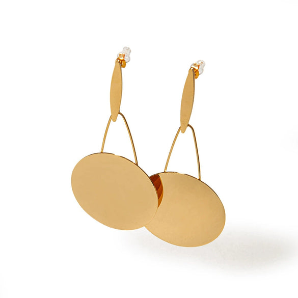 Wholesale Stainless Steel Goldplated Geometric Cherry Earrings For Women