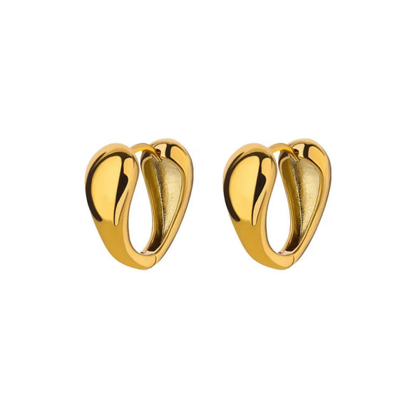 Wholesale Stainless Steel Goldplated Geometric Fashion Retro Allmatch Unisex Earrings With Electroplating