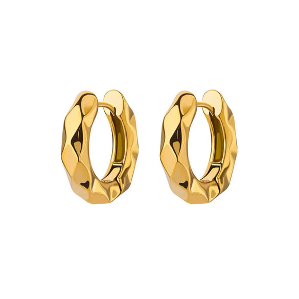 Wholesale Stainless Steel Goldplated Geometric Fashion Retro Allmatch Unisex Earrings With Electroplating