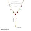 Wholesale Stainless Steel Goldplated Geometric Heart Drop Shape Pendant Necklace For Women