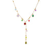 Wholesale Stainless Steel Goldplated Geometric Heart Drop Shape Pendant Necklace For Women