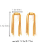 Wholesale Stainless Steel Goldplated Geometric Long Tassel Earrings For Women Fashion Style