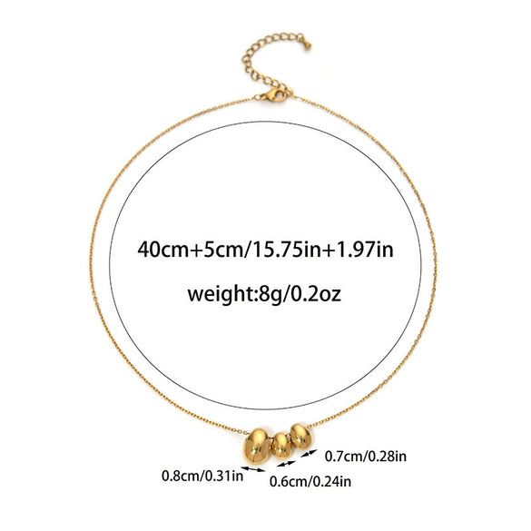 Wholesale Stainless Steel Goldplated Geometric Necklace For Women