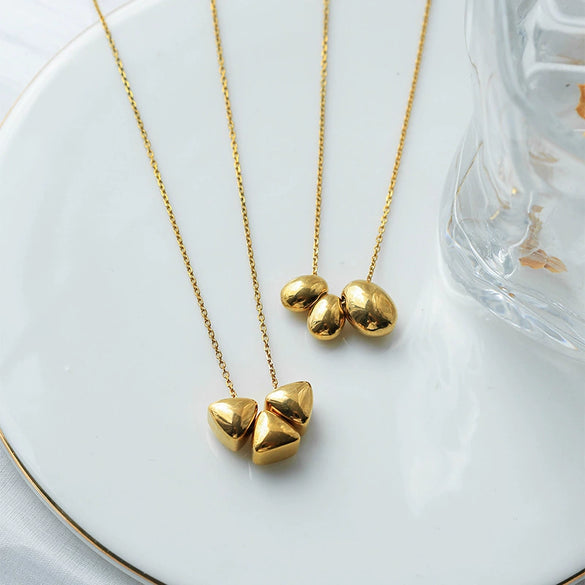 Wholesale Stainless Steel Goldplated Geometric Necklace For Women