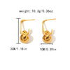 Wholesale Stainless Steel Goldplated Geometric Square Ball Gourd Shape Earrings For Women