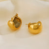 Wholesale Stainless Steel Goldplated Geometric Wide Hoop Earrings For Women