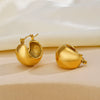 Wholesale Stainless Steel Goldplated Geometric Wide Hoop Earrings For Women
