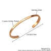 Wholesale Stainless Steel Goldplated Glossy Letter Cshaped Opening Personality Geometric Electroplated Bracelet For Girlfriends And Couples