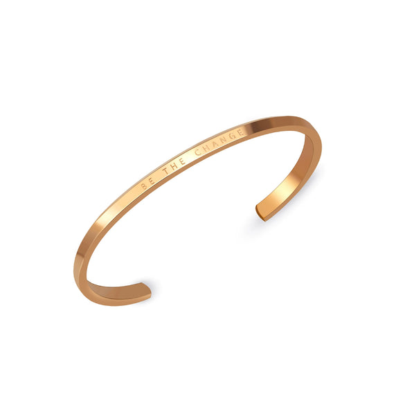Wholesale Stainless Steel Goldplated Glossy Letter Cshaped Opening Personality Geometric Electroplated Bracelet For Girlfriends And Couples