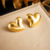 Wholesale Stainless Steel Goldplated Heartshaped Fashion Jewelry Accessories Earrings For Women