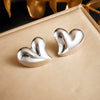 Wholesale Stainless Steel Goldplated Heartshaped Fashion Jewelry Accessories Earrings For Women