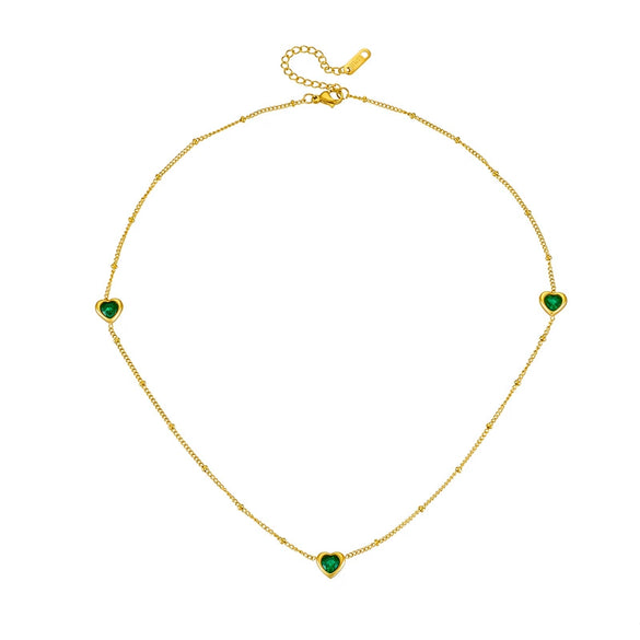 Wholesale Stainless Steel Goldplated Heartshaped Fashion Simple Love Pendant Necklace For Women