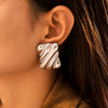 Wholesale Stainless Steel Goldplated Square Geometric Earrings For Women