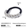 Wholesale Stainless Steel Hair Ring With Smooth U Shaped Black Rubber Band High Elasticity Electroplated