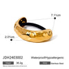 Wholesale Stainless Steel Hair Ring With Smooth U Shaped Black Rubber Band High Elasticity Electroplated