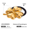 Wholesale Stainless Steel Hair Ring With Smooth U Shaped Black Rubber Band High Elasticity Electroplated