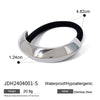 Wholesale Stainless Steel Hair Ring With Smooth U Shaped Black Rubber Band High Elasticity Electroplated