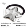 Wholesale Stainless Steel Hair Ring With Smooth U Shaped Black Rubber Band High Elasticity Electroplated