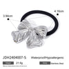 Wholesale Stainless Steel Hair Ring With Smooth U Shaped Black Rubber Band High Elasticity Electroplated