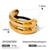 Wholesale Stainless Steel Hair Ring With Smooth U Shaped Black Rubber Band High Elasticity Electroplated