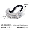 Wholesale Stainless Steel Hair Ring With Smooth U Shaped Black Rubber Band High Elasticity Electroplated
