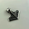 Wholesale Stainless Steel Hammer And Viking Crow Head Pendant Jewelry With Geometric Pattern And Polishing Process Retro Style