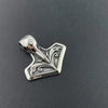 Wholesale Stainless Steel Hammer And Viking Crow Head Pendant Jewelry With Geometric Pattern And Polishing Process Retro Style