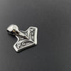 Wholesale Stainless Steel Hammer And Viking Crow Head Pendant Jewelry With Geometric Pattern And Polishing Process Retro Style