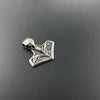 Wholesale Stainless Steel Hammer And Viking Crow Head Pendant Jewelry With Geometric Pattern And Polishing Process Retro Style