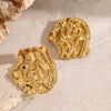 Wholesale Stainless Steel Hammer Earrings With Geometric Design And 18K Gold Electroplating For Women