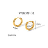 Wholesale Stainless Steel Hammered Earrings With Pvd Furnace Real Gold Electroplating Simple Light Luxury Plain Ring Earrings