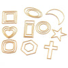 Wholesale Stainless Steel Handmade Geometric Triangle Fivepointed Star Square Earrings With Electroplating Treatment