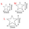 Wholesale Stainless Steel Handmade Geometric Triangle Fivepointed Star Square Earrings With Electroplating Treatment