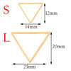 Wholesale Stainless Steel Handmade Geometric Triangle Fivepointed Star Square Earrings With Electroplating Treatment