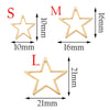 Wholesale Stainless Steel Handmade Geometric Triangle Fivepointed Star Square Earrings With Electroplating Treatment