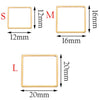 Wholesale Stainless Steel Handmade Geometric Triangle Fivepointed Star Square Earrings With Electroplating Treatment