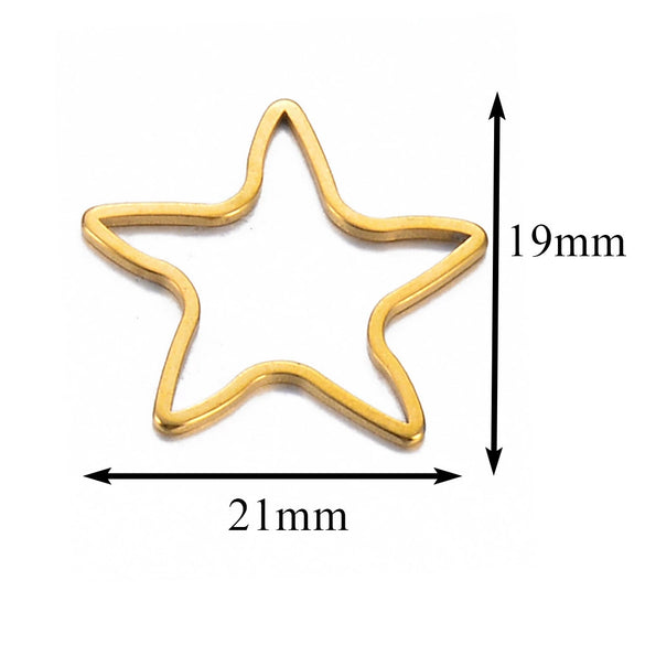 Wholesale Stainless Steel Handmade Geometric Triangle Fivepointed Star Square Earrings With Electroplating Treatment
