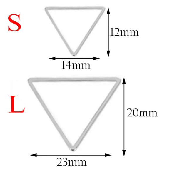 Wholesale Stainless Steel Handmade Geometric Triangle Fivepointed Star Square Earrings With Electroplating Treatment