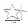 Wholesale Stainless Steel Handmade Geometric Triangle Fivepointed Star Square Earrings With Electroplating Treatment