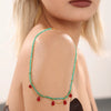 Wholesale Stainless Steel Handmade Geometric Water Drop Cat's Eye Light Luxury Style Necklace