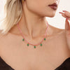 Wholesale Stainless Steel Handmade Geometric Water Drop Cat's Eye Light Luxury Style Necklace