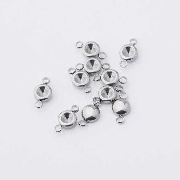 Wholesale Stainless Steel Handmade Jewelry Accessories With Round Pattern And Electroplating Process